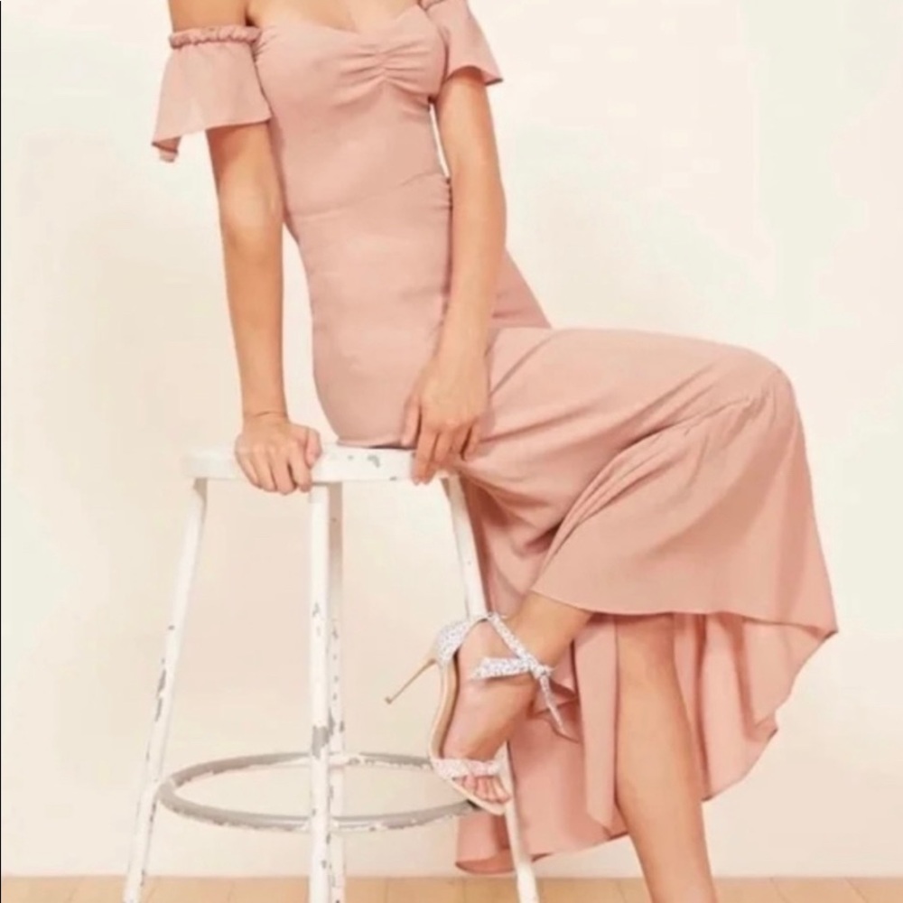 Reformation Butterfly Dress in Blush 2